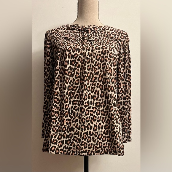 Karl Lagerfeld Cheeta Blouse Medium - Picture 1 of 11